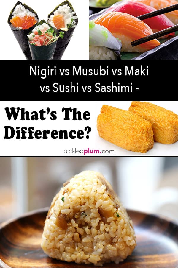 sushi vs sashimi vs roll