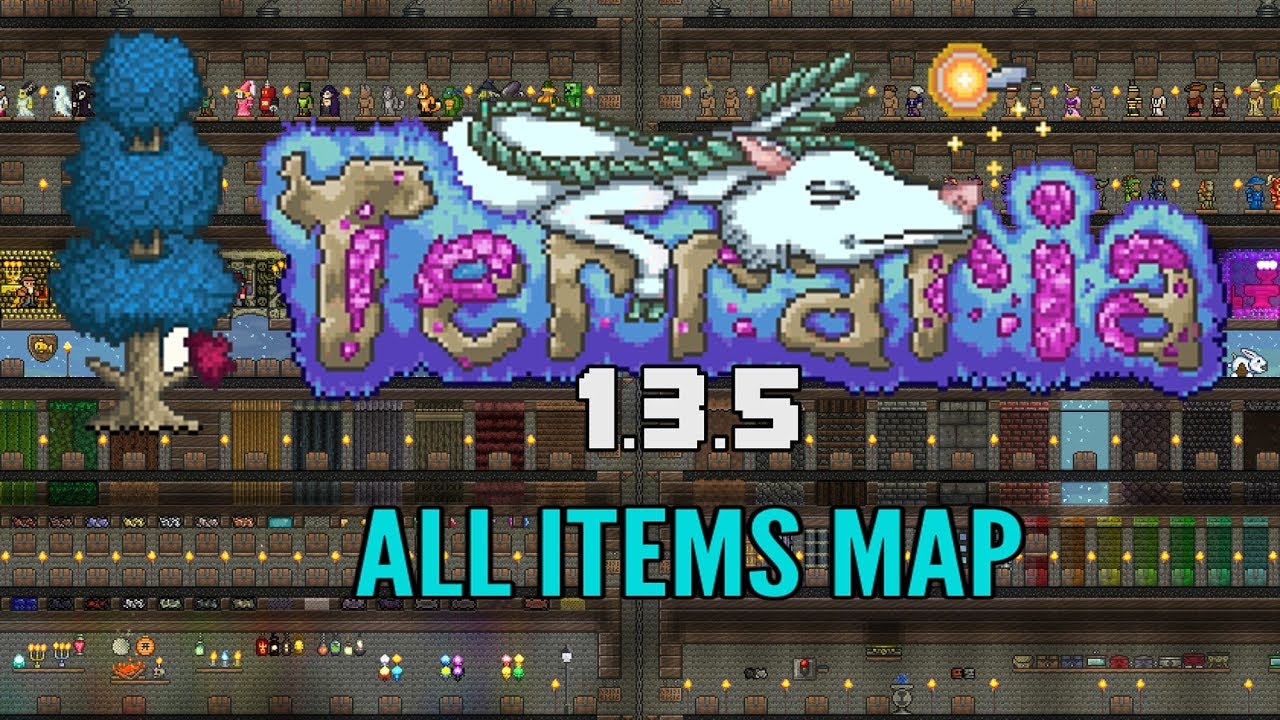 terraria 1.3.6 all items map